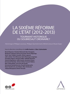 cover image of La sixième réforme de l'État (2012-2013)